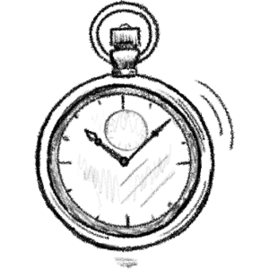 Small illustration of a stopwatch representing time