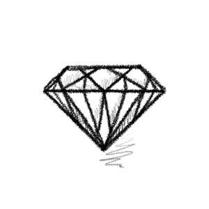 Small illustration of a single large gemstone